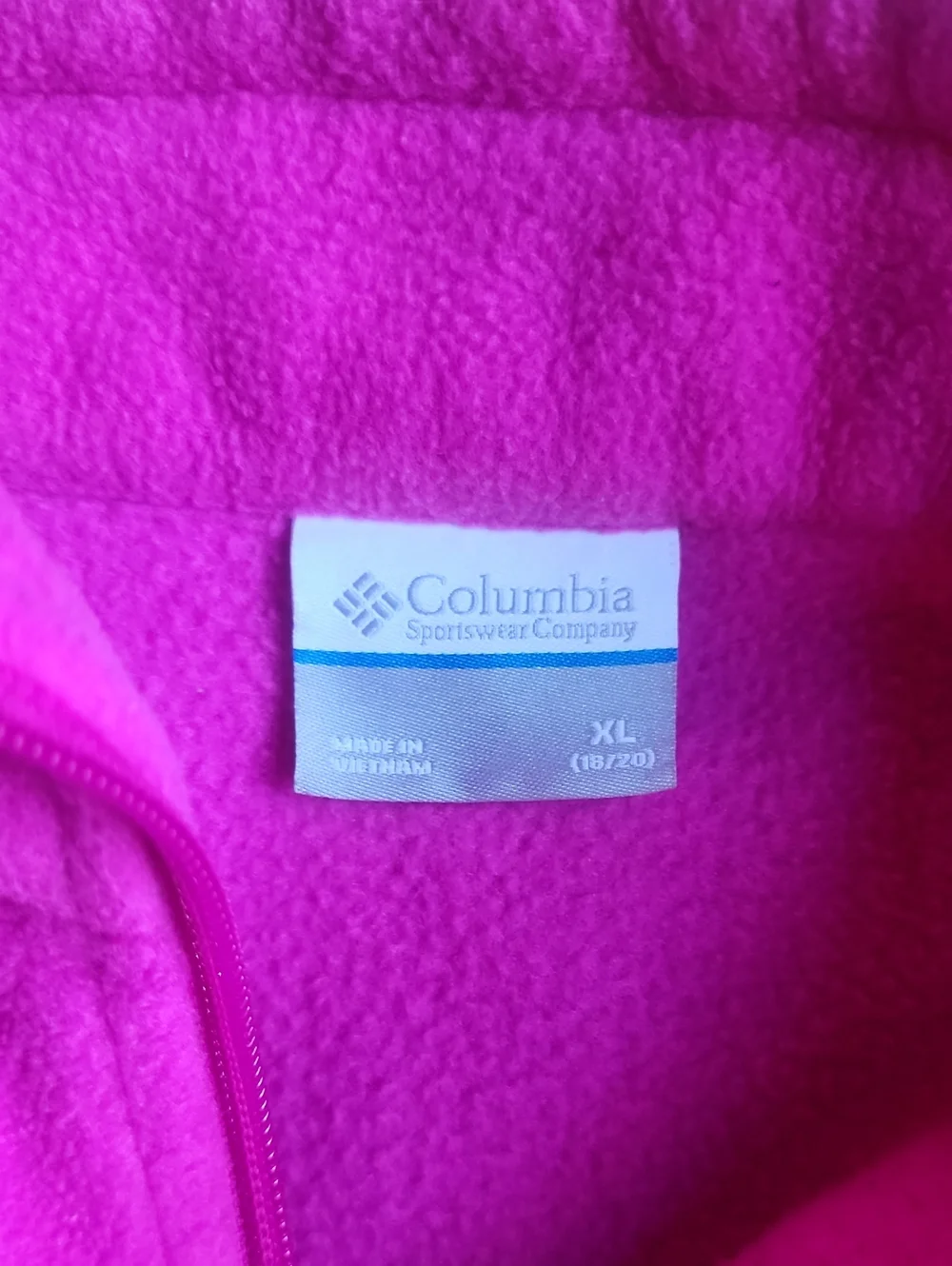 Pink Columbia Full-Zip Fleece Jacket, Size XL